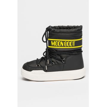 Ghete de iarna cu logo - Negru/Verde lime