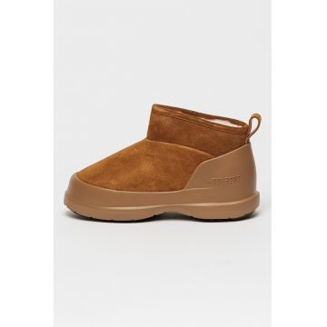 Ghete de piele intoarsa - fara inchidere Luna - Caramel
