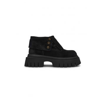 Ghete de piele intoarsa - Negru