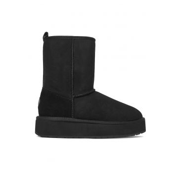 Ghete de zapada -  Black Stinger Lo Flatform - piele naturala - negru