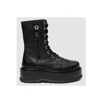 Ghete din piele granulata Urban Vibe - Negru