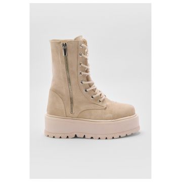 Ghete din piele intoarsa Urban Vibe - Bej - Bej