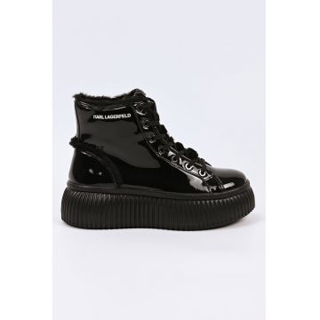 Ghete din piele lacuita - Negru