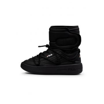 Ghete flatform cu logo - Negru