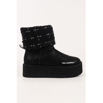 Ghete slip-on flatform cu logo