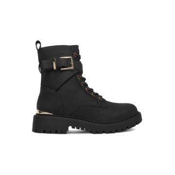 Pantofi dama -  material textil - negru -
