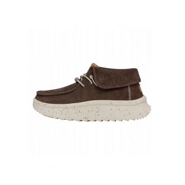 WENDY PEAK FOLD BOOT SUEDE 40256 - Maro inchis