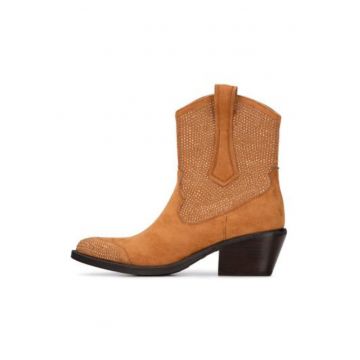 Abby botine cowboy cu fermoar