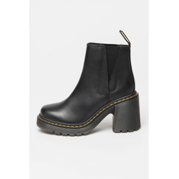 Botine Cheslea de piele Spence - Negru