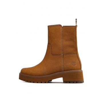Botine dama -  din piele naturala - maro