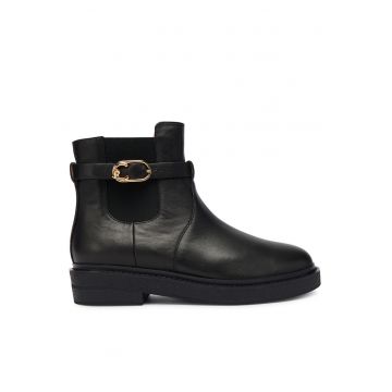 Botine dama E4 T7A 42 01 01 001 -  Piele naturala - Negru
