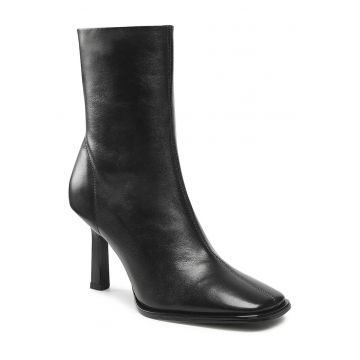 Botine de dama -  piele naturala - negru -