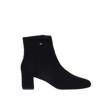 Botine din piele intoarsa - Negru