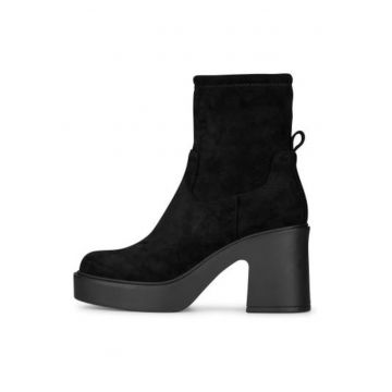 Botine din piele intoarsa sintetica Davy