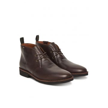 Ghete barbatesti -  piele naturala - maro - design clasic