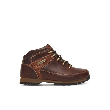 Ghete barbati  Euro Sprint Mid Lace - piele naturala - maro