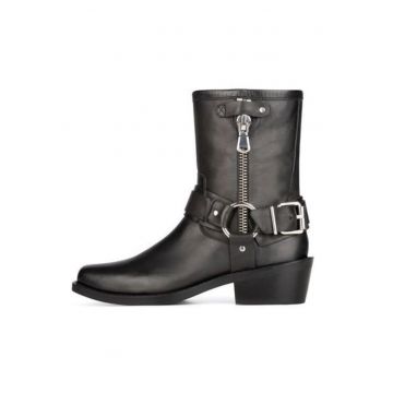 Ghete biker din piele Sidonia