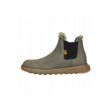 Ghete Chelsea de piele naturala pentru Barbati -  Branson Classic - Verde - Verde