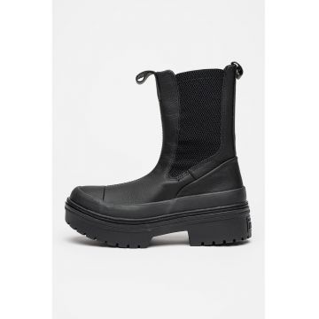 Ghete Chelsea din piele Chuck Taylor All Star - Negru