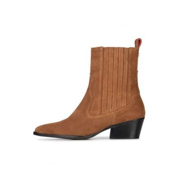 Ghete cowboy din piele intoarsa