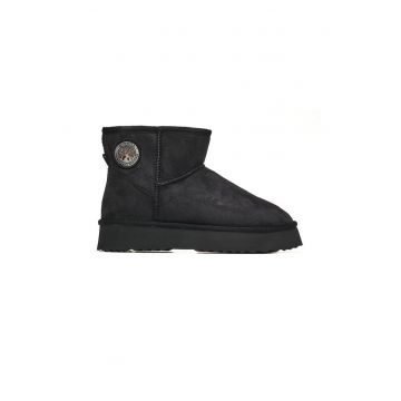 Ghete dama Besiana Platform -  Textil - Negru