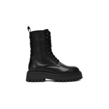 Ghete dama  EO-GEDIZ-8092 - neagra - piele naturala -