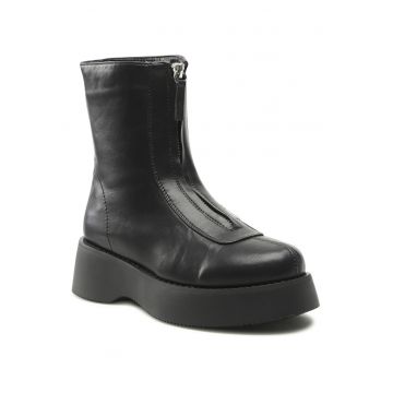 Ghete dama -  piele ecologica - negru -