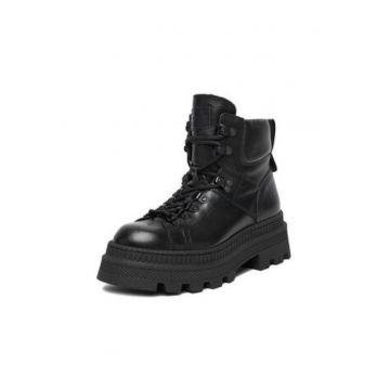 Ghete dama  piele naturala - negru - Negru