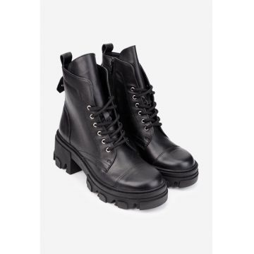 Ghete dama piele neagra - Negru