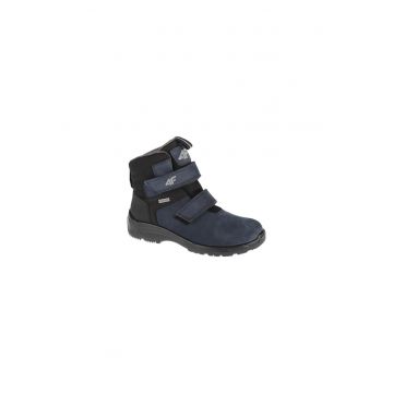 Ghete De Iarna Pentru Copii -  Junior Trek - Marime 33 - Gri - Piele Nubuc Naturala - Membrana Neodry - Umplutura Artico Cu Blanita Sintetica - Glezna Inalta