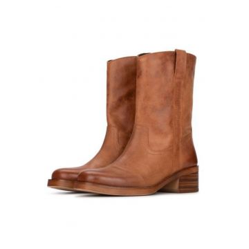 Ghete din piele cu toc Esmee