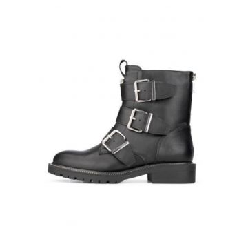 Ghete din piele ecologica cu catarame decorative Janet