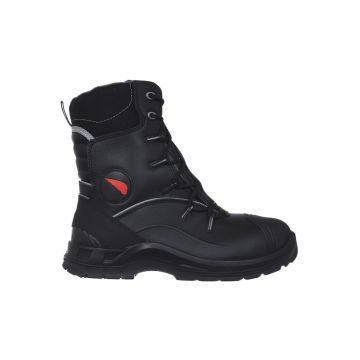 Ghete din piele unisex cu insertii din textil -