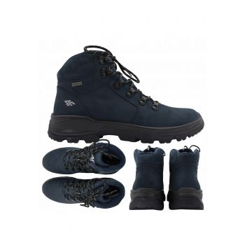 Ghete Femei Trekking  Alphatrek - Piele Nubuk Impermeabila - Albastru Inchis - Marime