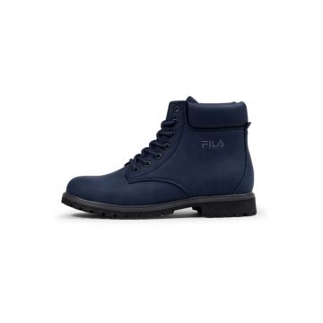 Ghete mid-cut de piele ecologica Maverick - Albastru inchis