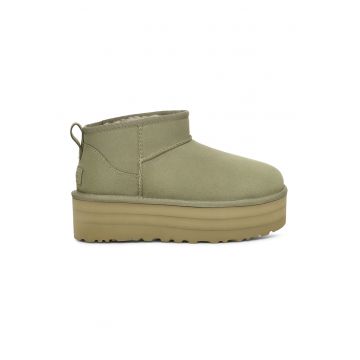Ghete slip-on de piele intoarsa Classic Ultra Mini - Verde
