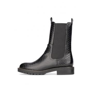 Ghete tip Chelsea cu aspect mock croc Lea