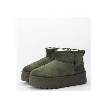 Ghete verzi imblanite cu talpa groasa B-LT33-43 112 11385 - Verde