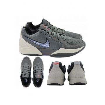 Pantofi Sport Barbati -  Amortizare Air Zoom Pentru Miscari Dinamice - Talpa Din Cauciuc Cu Model De Tractiune - Perna De Aer Zoom Air - Intarituri Laterale Stabilizatoare - Gri - Gri