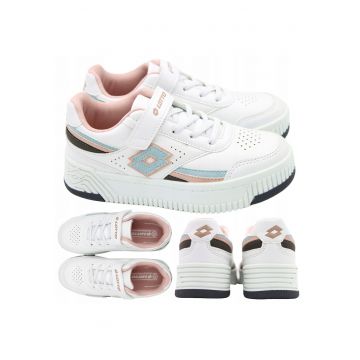 Pantofi Sport Pentru  Pinadee K Girls 2600160K 1051 - Material Superior Sintetic - Tip Inchidere Sireturi Si Velcro - Talpa Cauciuc - Pentru Si Multicolor