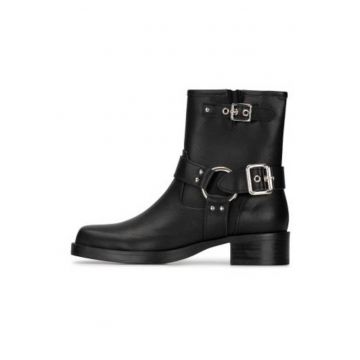 Phoebe ghete biker din piele ecologica