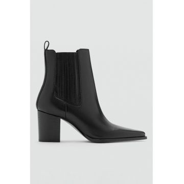Botine Chelsea de piele - Negru