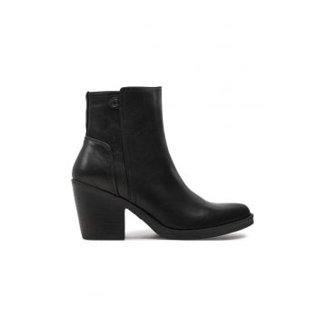 Botine dama -  304331 - Piele ecologica - Negru - Negru