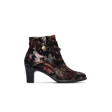 Botine dama -  Bourgogne - piele naturala