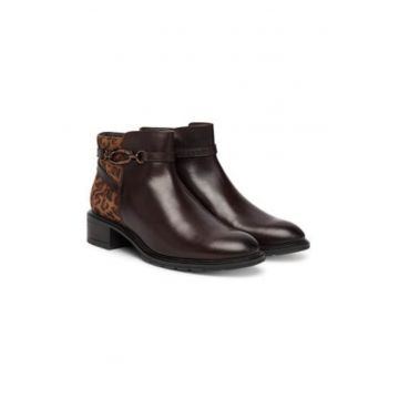 Botine dama -  din piele naturala - maro