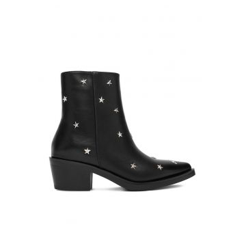 Botine dama -  negru - textil 23689-13