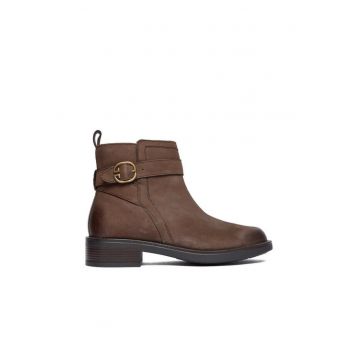 Botine dama  piele naturala - maro