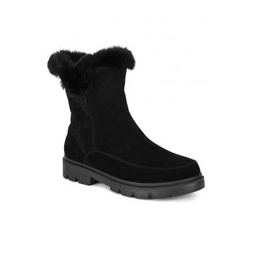 Botine dama -  piele naturala - negru -
