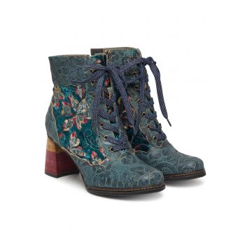Botine dama -  Turcoaz - Albastru