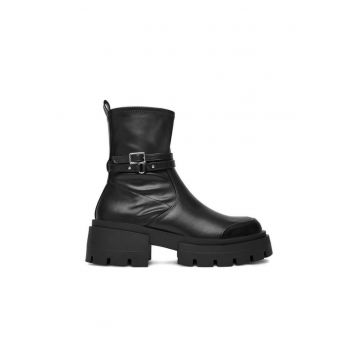 Botine dama  W4LH101008D - negru - sintetic